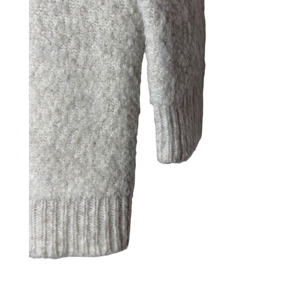 Aerie Sweater Women XS Ivory Boucle Wool Blend Open Front Cardigan Lounge Knit - Picture 6 of 10